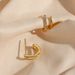 Women's Jewelry S925 Silver Needle Geometric Zircon Earrings Simple Lines Simple Niche Design Sense Net Temperament Earrings_ipsvogv.com