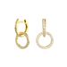 French Style New Product S Pure Silver Temperament Circle Inlaid Zircon Versatile Earrings, Light Luxury, High-end_ipsvogv.com
