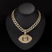 Fashionable Diamond Angel's Hip Hop Personalized Creative Devil's Eye Pendant Cuban Necklace Trend_ipsvogv.com