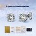 A niche classic four claw Mosang stone with a feminine and trendy S pure silver gold-plated earring accessory_ipsvogv.com