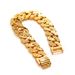 Plated Sand Gold Wide Version Flat Bracelet NK Cuban Chain Fashion Men's Jewelry_ipsvogv.com