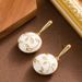 Genuine Gold Electroplating French Niche Antique Style Drip Oil Flower With Feminine Elegance Silver Needle Earrings_ipsvogv.com