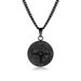 Stainless Steel Compass Pendant Necklace Punk Style Non Fading Coin Compass Men's Hip Hop Necklace_ipsvogv.com