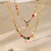 Multi-Layer Natural Stone Pendant Necklace - Star & Sun Design Gold Plated Clavicle Chain_ipsvogv.com