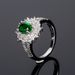 New accessories exquisite flower shaped emerald zircon ring for women_ipsvogv.com