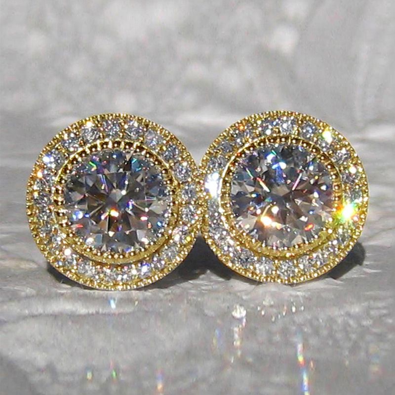 Cao Shi Korean And Japanese New Style Inlaid With Super Shiny Round Zircon Full Diamond Stud For Women Elegant_ipsvogv.com