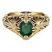 Sanjie's New Emerald Plated 14k Luxury Simulated Diamond Engagement Ring_ipsvogv.com