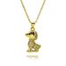 New Cartoon Poodle Pet Dog Copper Gold Plated O Shaped Chain Simple Design Copper Inlaid Zirconium Trend Necklace_ipsvogv.com