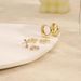 Women’s Jewelry Set Fashion Hot Sale Real Gold Brass Electroplating Personality Exaggerated Style Wide Teardrop Shaped Earrings Three Piece Set_ipsvogv.com