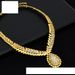 Gold jewelry set bridal necklace bracelet Earrings ring_ipsvogv.com