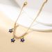 New titanium steel chain drop glue five-pointed star necklace bracelet set with diamond design high appearance level jewelry women_ipsvogv.com