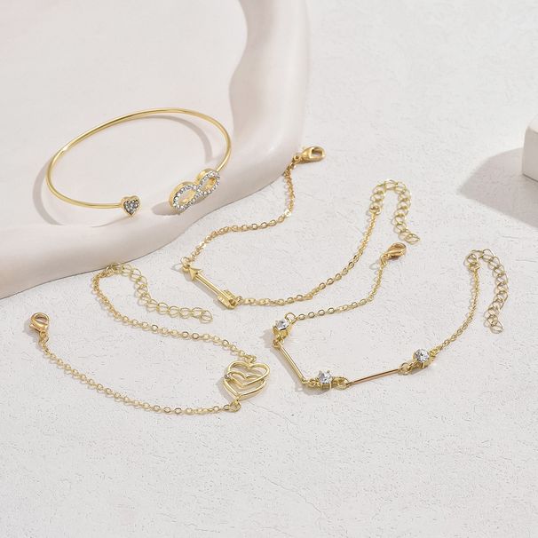 Ins Japanese and Korean style new women's bracelet set, niche love wearing arrow design bracelet, multiple bracelets_ipsvogv.com