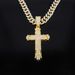 Unisex Cross Diamond Alloy Pendant Men's Personality Trend Hip Hop Cuban Chain_ipsvogv.com