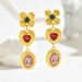 Niche artistic love earrings for women, versatile, light luxury style, diamond studded design, four leaf clover_ipsvogv.com