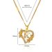 new products simple fashion hollow love flower 26 English letters diamond pendant necklace clavicle chain_ipsvogv.com