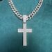Fashion Accessories Personality Full Diamond Cross Necklace Pendant Trendy Versatile Hip Hop Cuban Chain_ipsvogv.com