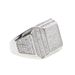 Men's Jewelry Square Full Diamond Ring Hip Hop New Style Inlaid Stone Trendy Brand Cool Ring_ipsvogv.com