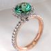 Sanjie New Product Fashionable And Versatile Zircon Women's Two Tone Alloy Inlaid Green Ring_ipsvogv.com