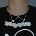 Men's Hiphop Fashion Letter "MMG" Zircon Pendant Necklace, Stainless Steel Cuban Chain, Trendy Statement Jewelry For Men Trend Men's Necklace Jewelry_ipsvogv.com