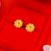 Ethnic Style Fashion Copper Plated Real Flower With Simple Rose Vietnamese Sand Gold Earrings For Women_ipsvogv.com