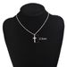 2025 New Arrivals Sier Color Choker Simple Moon Cross Pendants Necklaces For Women Metal Chain Necklace Female Jewelry Accessories_ipsvogv.com