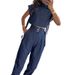 Women's solid color flying sleeves and ribbon short tops slim belt straight pants suit_ipsvogv.com