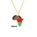 hot selling Africa map stainless steel oil drop necklace men and women fashion flag pendant jewelry_ipsvogv.com
