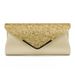 Fashion classic flower V neck rhinestone necklace earrings bracelet female evening bag versatile bridal set_ipsvogv.com