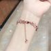 Rose Gold Plum Blossom Bracelet Female Element Crystal Flower Bracelet Female_ipsvogv.com