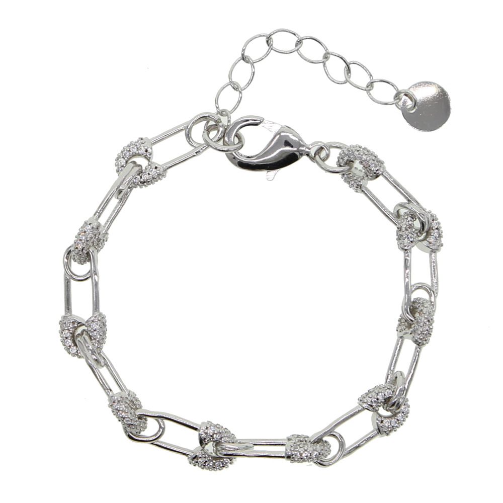 New Style Pin Zircon Bracelet Hip Hop Fashion Trend Ladies Micro Inlaid Zircon Bracelet Jewelry_ipsvogv.com