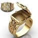 Hecheng Hip Hop Punk Plated Men's Box Flip Up Ring_ipsvogv.com