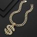 Unisex Popular Hip Hop Jewelry HIPHOP Dollar Pendant Necklace Hip Hop Men's Necklace Pendant_ipsvogv.com