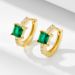 Women's Jewelry 925 Sterling Silver Emerald Square Zircon Earrings Ins Style Light Luxury Design Decoration Earrings_ipsvogv.com
