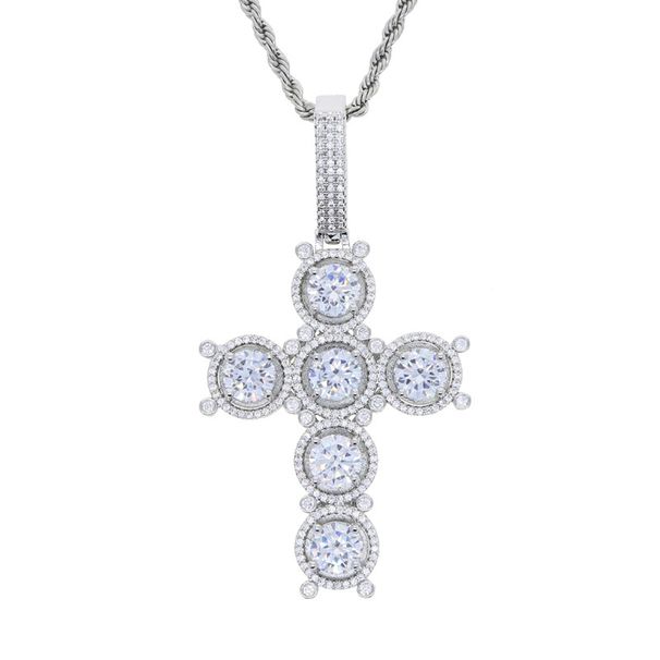 Men's Jewelry Large Cross Pendant Inlaid With Zircon Full Diamond Punk Style_ipsvogv.com