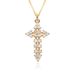 Hot Selling Copper Electroplated Cross Zircon Pendant Necklace Female Clavicle Chain Jewelry_ipsvogv.com