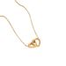 Double heart hollowed out titanium steel necklace designed by female niche, fashionable and minimalist collarbone chain,_ipsvogv.com
