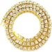 Hip Hop For Men 3mm 5mm Alloy Rhinestone Row Tennis Chain Gold Silver Simple Versatile Necklace_ipsvogv.com