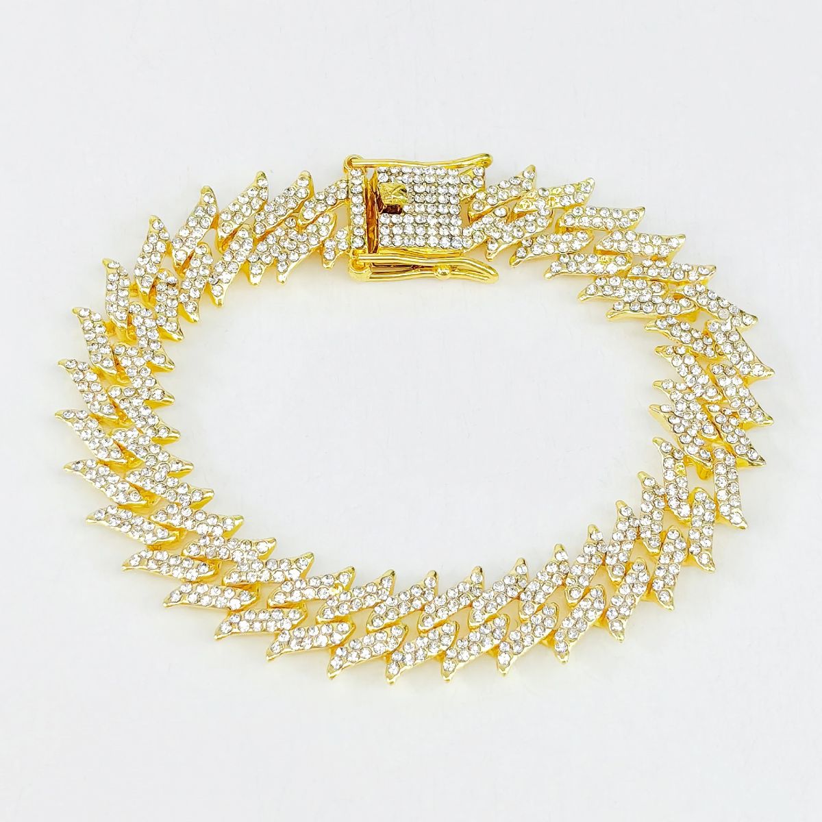 Men’s Jewelry Set Fashion10mm Small Pepper Full Diamond Alloy Necklace For Men And Women Cool Trend Hip Hop Rap Cuban Chain_ipsvogv.com