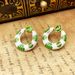 New exaggerated drop glazed earrings with circular contrasting color design, high-end and niche ear accessories_ipsvogv.com