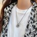 Necklace INS Cool Style Personalized Simple Trend Titanium Steel Hip Hop Pendant Round Label Ring Sweater Chain_ipsvogv.com