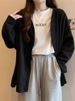 Lazy wind cardigan coat women's large size fat mm early autumn loose outside long-sleeved top winter_ipsvogv.com