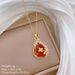 Steel 【 Titanium 】 Ancient Style Water Droplet Fashion, Light Luxury Temperament, Gorgeous Full Diamond Necklace, 【 】 Fashion, Temperament, Necklace,_ipsvogv.com
