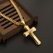 Pendant Necklace Stainless Steel Men's Multi Layer Cross With Dia Zircon Pendant Popular Jewelry_ipsvogv.com