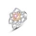 Brilliant Ice Flower Cut High Carbon Diamond Ring S925 Silver Flower Colored Gem Opening Ring Fashion Atmosphere_ipsvogv.com