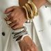 Ins Style Metal Smooth Opening Bracelet Fashion Irregular Texture Spring Bracelet_ipsvogv.com