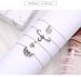 Jewelry Personality Bohemian Leaf Eagle Coconut Tree Half Round Bracelet Set Of 4 Women's Silver_ipsvogv.com