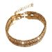 Unisex fashion stainless steel three layer bracelet for women Simple and versatile adjustable gold plated circle bracelet_ipsvogv.com