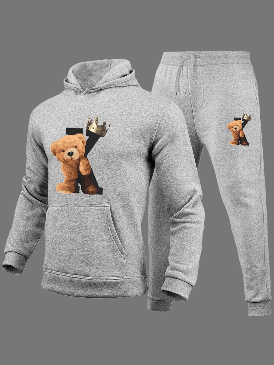 Men's Clothes 2024 New Large Size Hoodie And Fleece Thick Loose Hoodie K Bear Men's Tracksuit Hoodie_ipsvogv.com