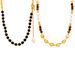 Maillard Style Personalized Niche Jewelry Natural Stone Bead Design Sense Titanium Steel Necklace OT Button Splicing_ipsvogv.com