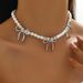 FashionableLadies Beaded Necklace Niche Pearl Bow Design High End Clavicle Chain Versatile Necklace_ipsvogv.com